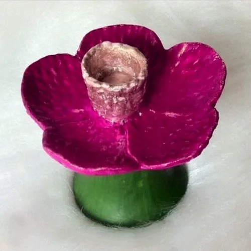 Moule silicone bougeoir fleur jonquille porte-encens support bougie candle holder pour plâtre cire savon résine argile ciment k3