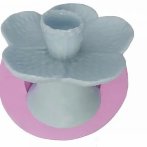 Moule silicone bougeoir fleur jonquille porte-encens support bougie candle holder pour plâtre cire savon résine argile ciment k3
